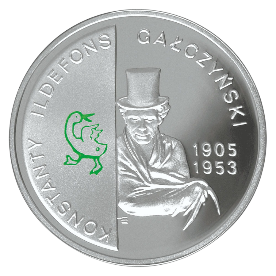 silver coin Konstanty Ildefons Galczynski 1