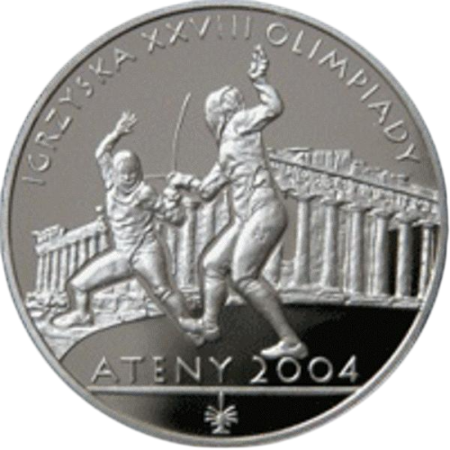 silver coin XXVIII Olympic Games Athens 2004