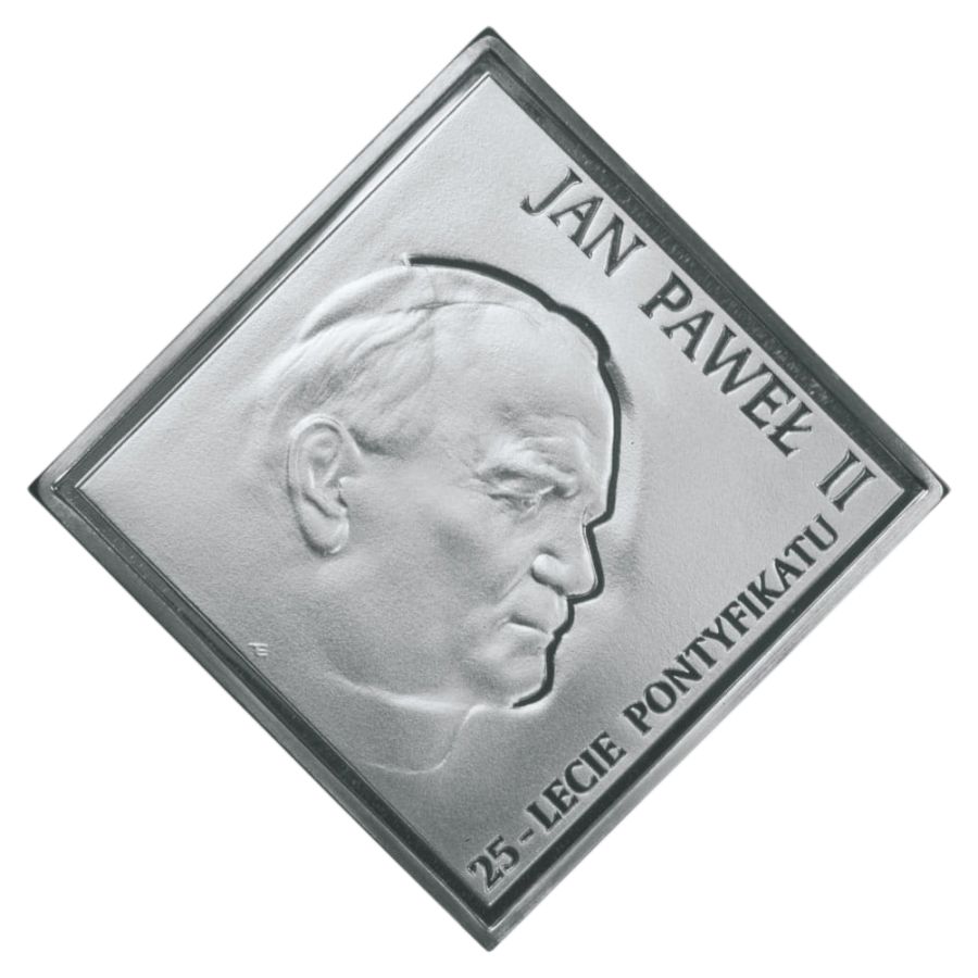 silver coin John Paul II 25th anniversary of pontificate 2