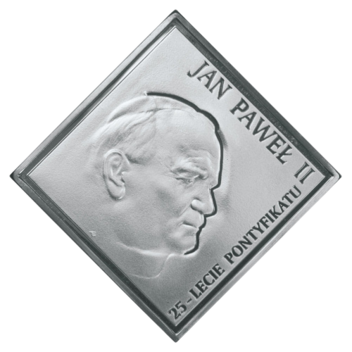 silver coin John Paul II 25th anniversary of pontificate 2