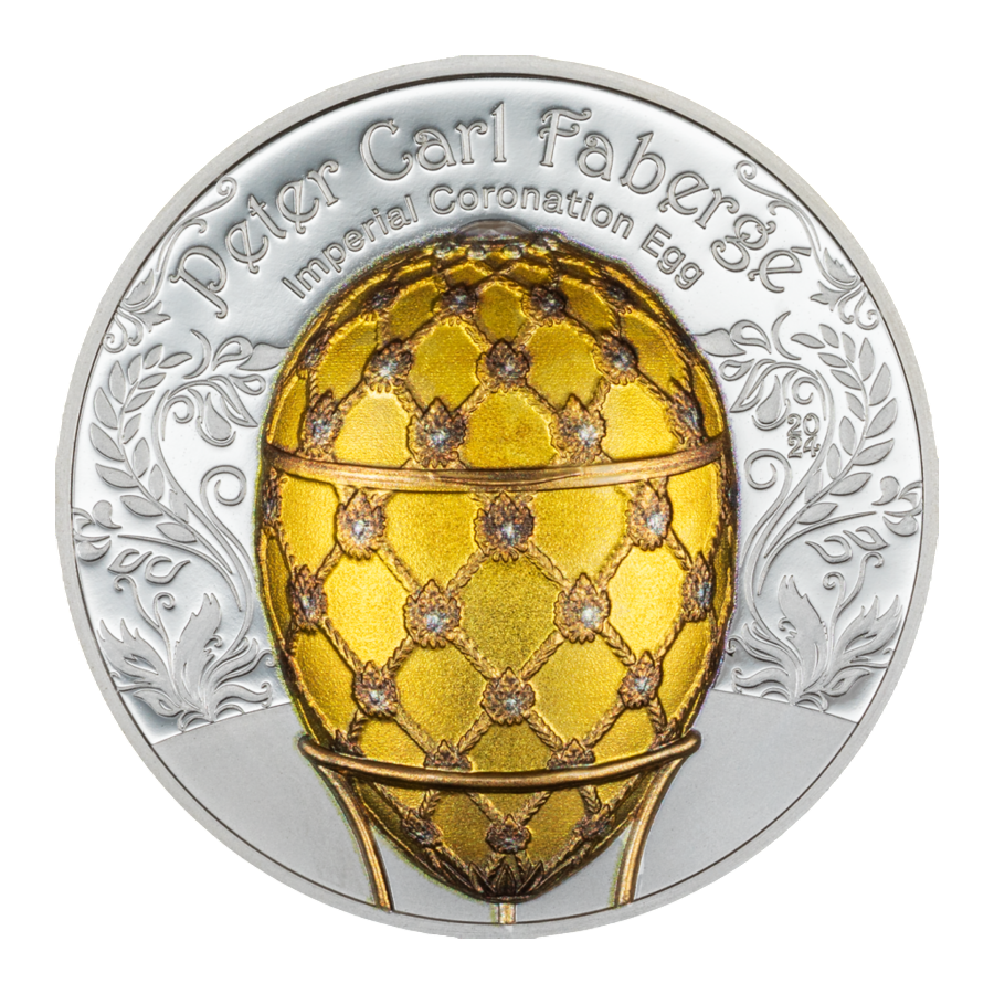 silver coin imperial coronation egg Fabergé 2 ounces 2