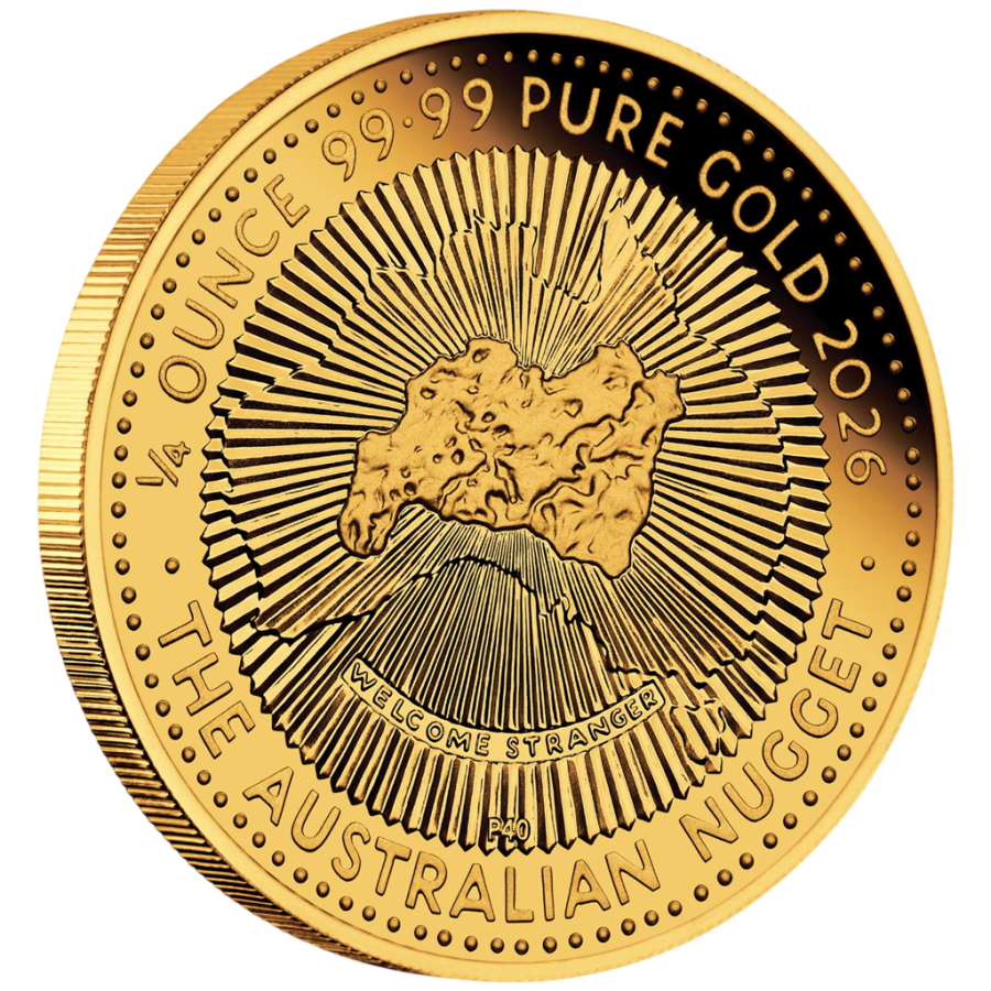 gold coin nugget 40th anniversary 1/4 ounce 1