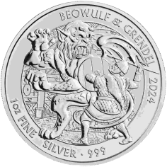 Silver Coin: Myths and Legends – Beowulf and Grendel – 1 Ounce – 1