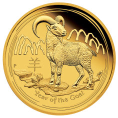 gold coin year of the goat 2015 1.10 ounces 1