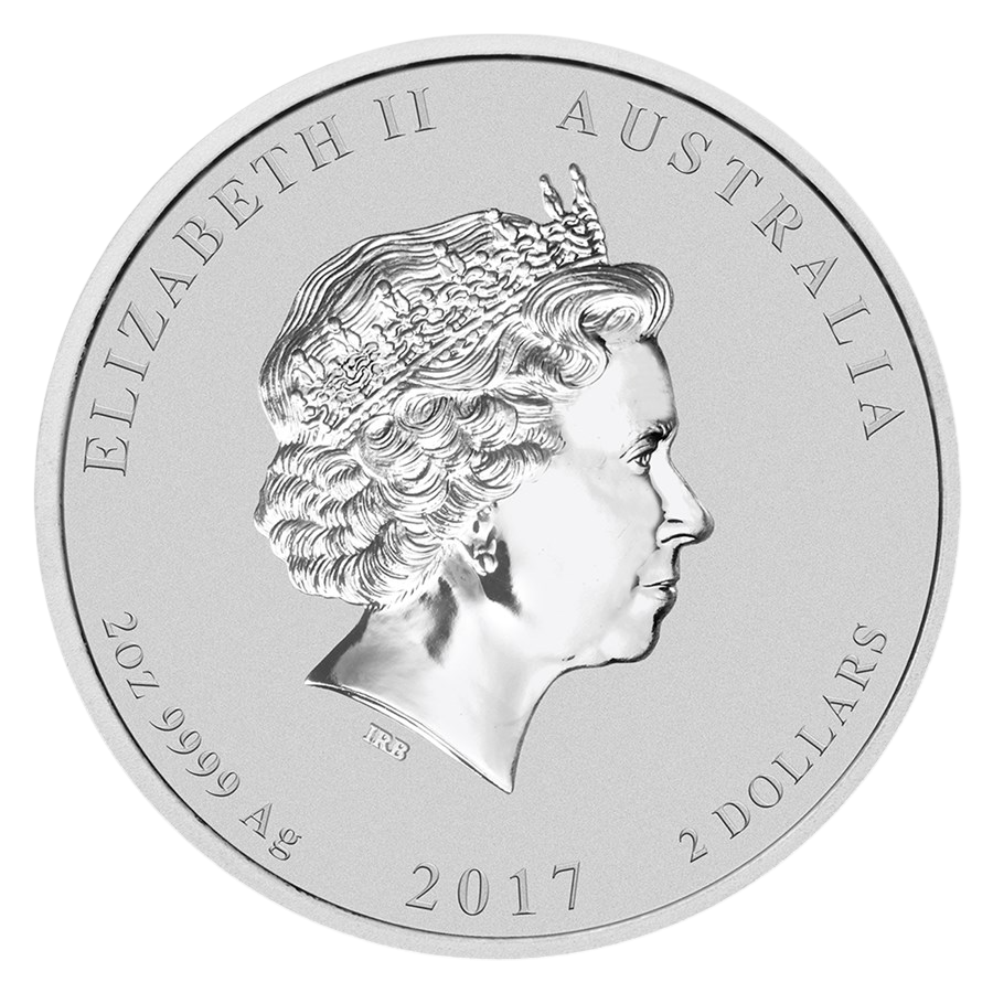 2017 Year of the Rooster Silver Coin, 2 Ounces
