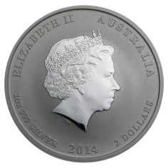 2014 Year of the Horse Silver Coin, 2 ounces, 2 2