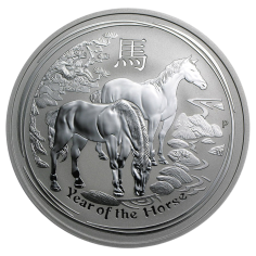 2014 Year of the Horse Silver Coin, 2 ounces