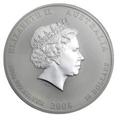 Silver Coin: Year of the Mouse, 2008, 10 ounces 1 2