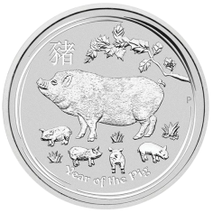 Silver Coin: Year of the Pig 2019, 10 Ounces