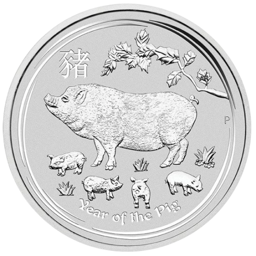 Silver Coin: Year of the Pig 2019, 10 Ounces