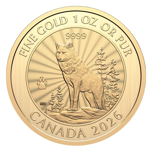 1-Ounce Majestic Wolf Gold Coin 2026-2