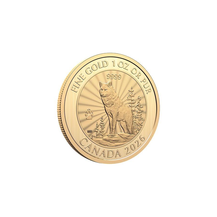 Gold Coin: Majestic Wolf, 1 Ounce, 2026-3