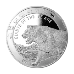 Silver Coin: Giants of the Ice Age – Cave Lion – 1 Ounce – 2