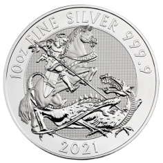 Silver Coin: St. George and the Dragon, 10 Ounces, 2