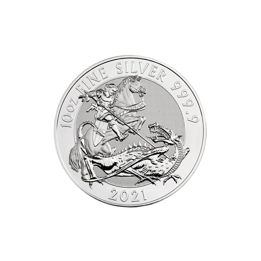 Silver Coin: St. George and the Dragon, 10 Ounces, 2