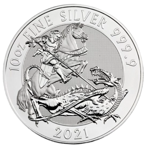 Silver Coin: St. George and the Dragon, 10 Ounces, 2