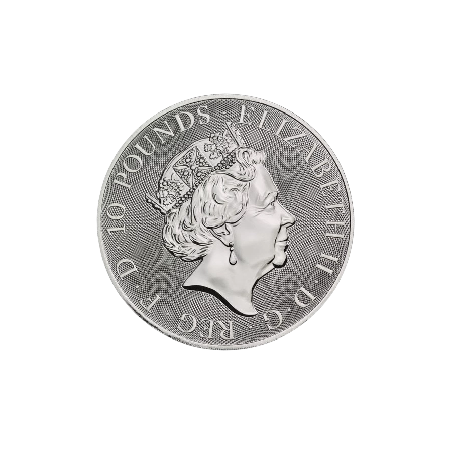 Silver Coin: St. George and the Dragon, 10 Ounces