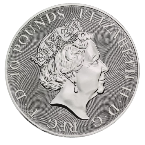 Silver Coin: St. George and the Dragon, 10 Ounces