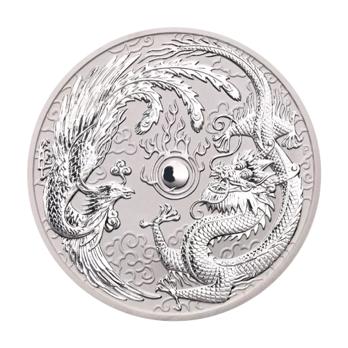 Silver Coin: Chinese Myths and Legends – Dragon and Phoenix, 1 Ounce, 2017-2