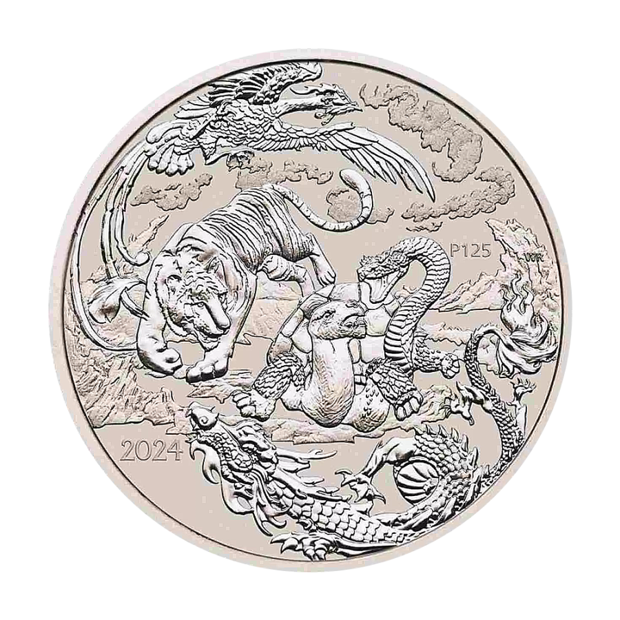 Silver Coin: Chinese Myths and Legends – The Four Guardians – 1 Ounce – 2024-2
