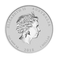 Silver Coin: Chinese Myths and Legends – Dragon and Tiger – 1 Ounce – 2018-2 2