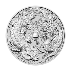 Silver Coin: Chinese Myths and Legends – Dragon and Tiger – 1 Ounce – 2018-2