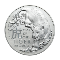 Silver Coin: Year of the Tiger 2022, 1 oz, 1