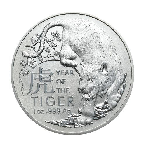 Silver Coin: Year of the Tiger 2022, 1 oz, 1