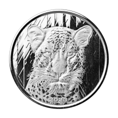 Ghana Silver Coin - African Leopard - 1 Ounce - 1 Ounce - 1