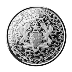 Ghana Silver Coin: African Leopard, 1 Ounce, 1 Ounce, 1 2