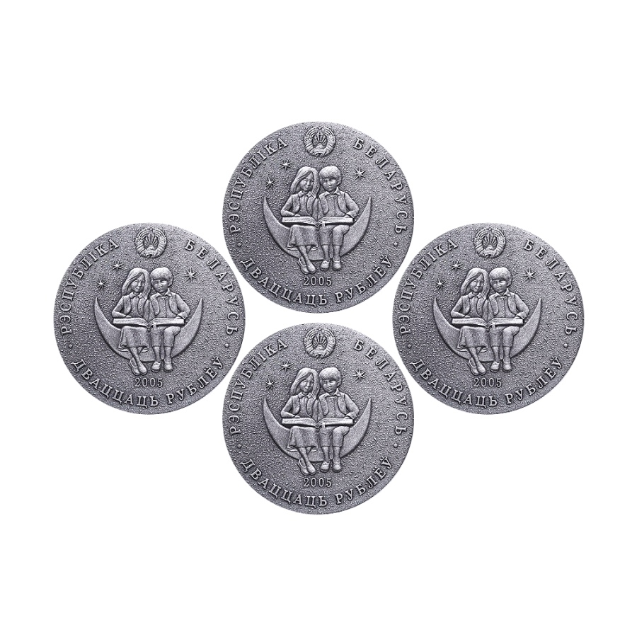 Set of Silver Coins: National Folktales of the World, 6 x 2828 g, 3