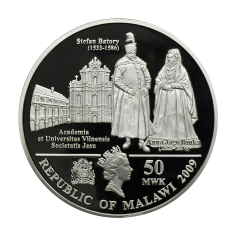 Silver Coin: Jan Matejko, Stefan Batory at Pskov, 3 ounces, 2009-2 2