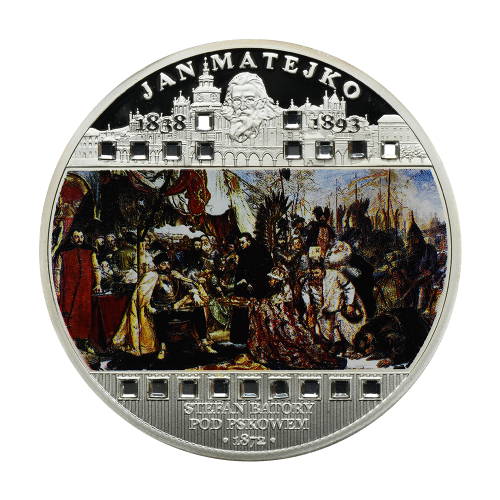 Silver Coin: Jan Matejko, Stefan Batory at Pskov, 3 ounces, 2009-2