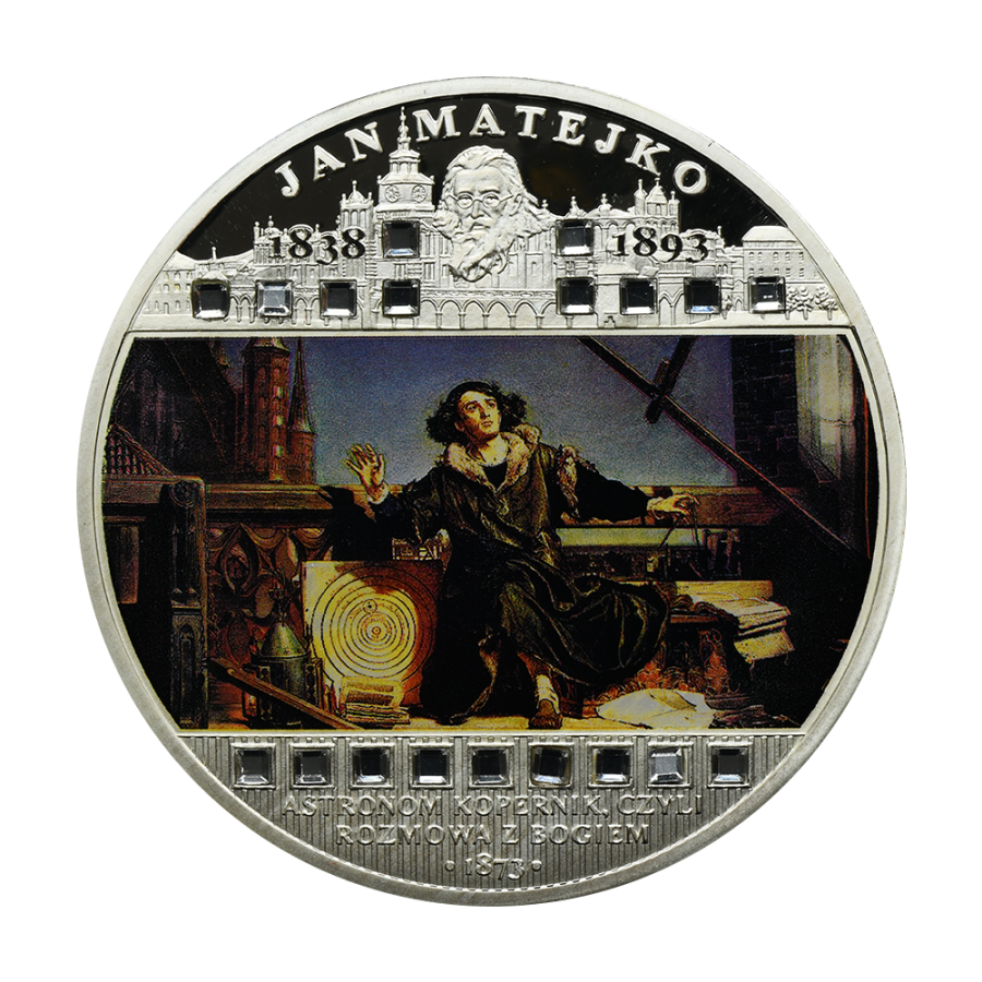 Silver Coin: Jan Matejko, Astronomer Copernicus, or A Conversation with God – 3 Ounces – 2009-2