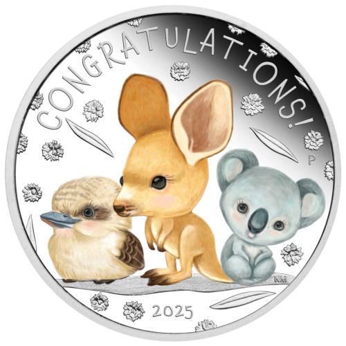 Silver Coin: Congratulations on the Birth of Your Child 2025-1