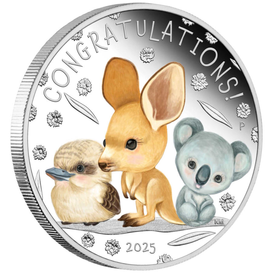 Silver Coin: Congratulations on the Birth of Your Child 2025-2