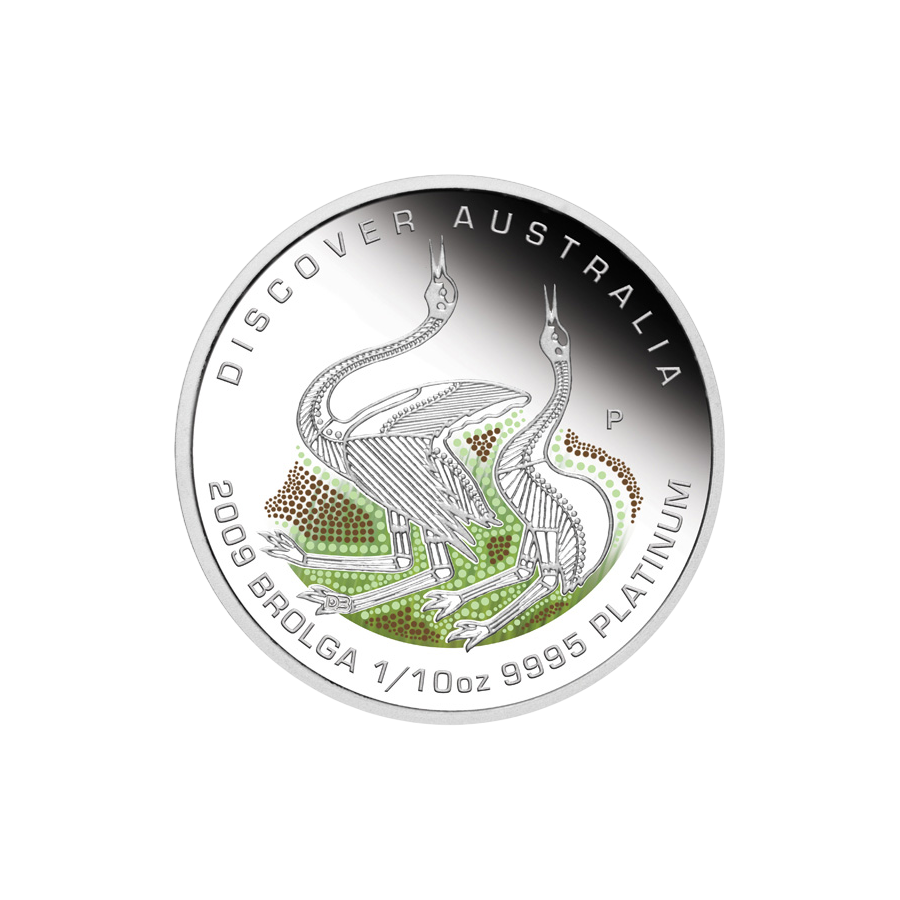 Platinum Coin: Discover Australia – Brolga, 1/10 oz, Reverse