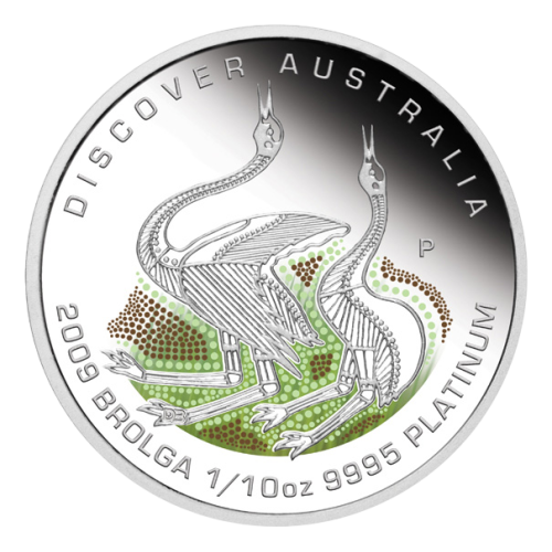 Platinum Coin: Discover Australia – Brolga, 1/10 oz, Reverse
