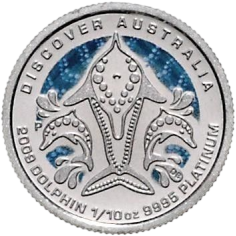 Platinum Coin: Discover Australia – Dolphin – 1/10 Ounce – 1