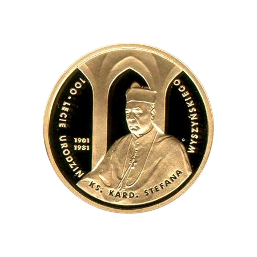 200-zloty-gold-coin-marking-the-100th-anniversary-of-the-birth-of-Cardinal-Stefan-Wyszyński-2001-2