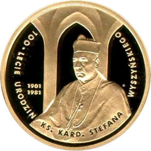 200-zloty-gold-coin-marking-the-100th-anniversary-of-the-birth-of-Cardinal-Stefan-Wyszyński-2001-2