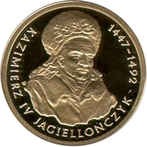 100-Złoty Gold Coin: Series of Polish Kings and Princes – Casimir IV Jagiellon – 1447–1492 – 1