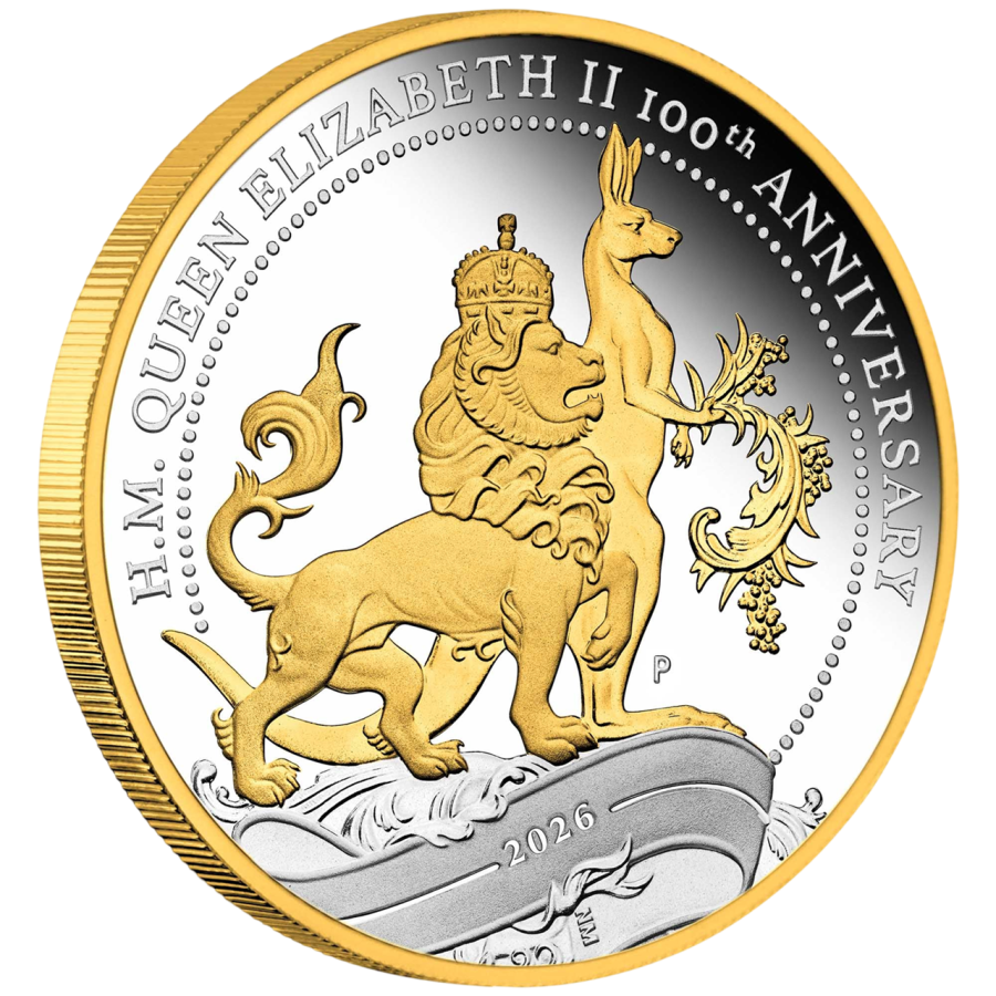 Silver-Plated Coin - Queen Elizabeth II - 100th Birthday Anniversary - 1 Ounce - 2026-2