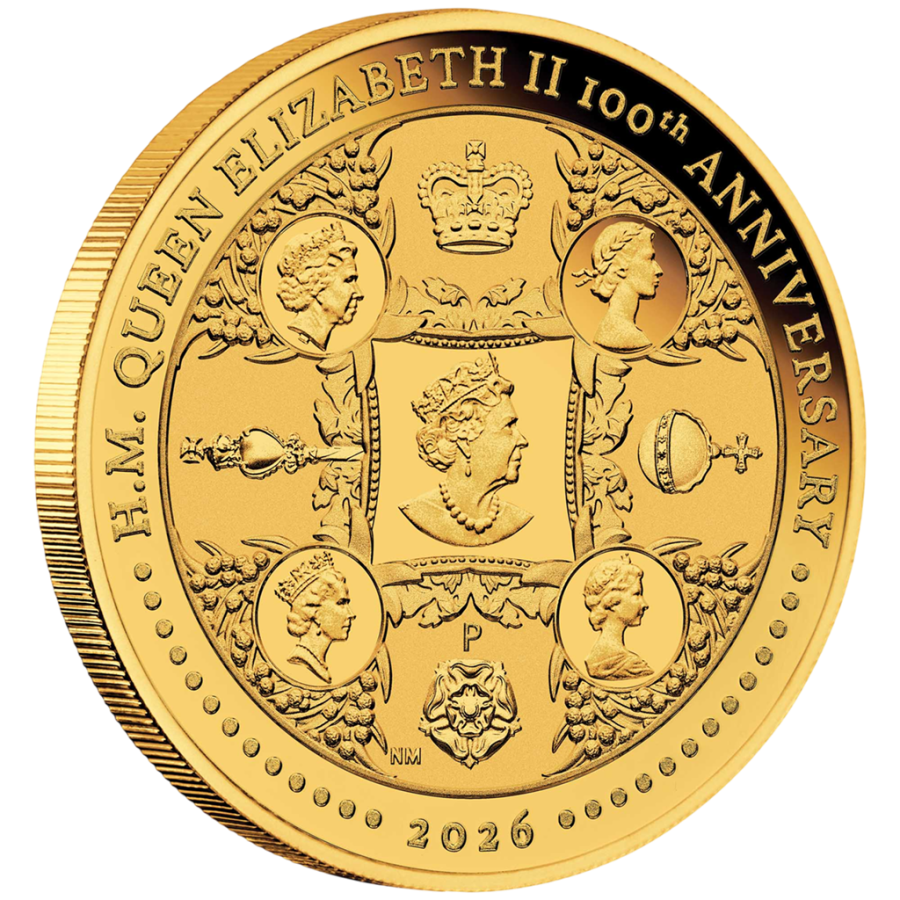 Gold Coin: Queen Elizabeth II, 100th Birthday Anniversary, 1.4 Ounces, 2026-1