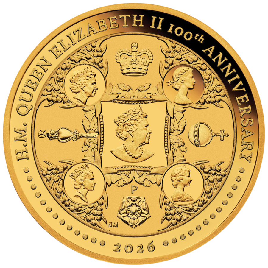 Gold Coin: Queen Elizabeth II, 100th Birthday Anniversary, 1.4 Ounces, 2026-3