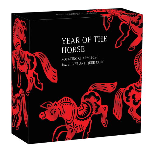 Silver Coin with Rotating Center: Year of the Horse 2026-1