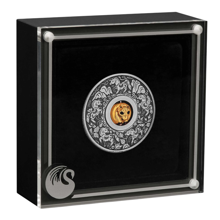 Silver Coin with Rotating Center: Year of the Horse 2026, 5