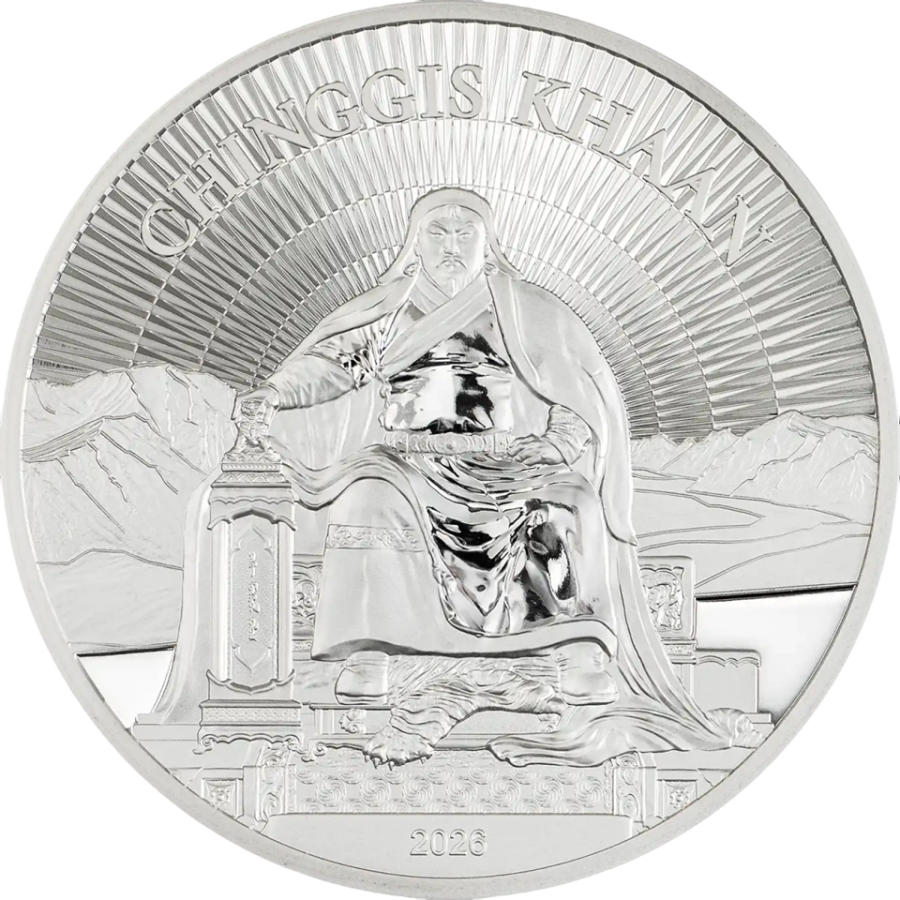 Silver Coin: Genghis Khan, 1 Ounce, 2026-1