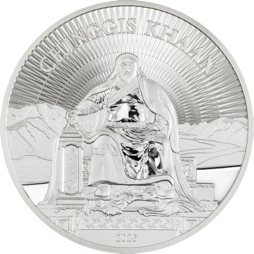 Silver Coin: Genghis Khan, 1 Ounce, 2026-1