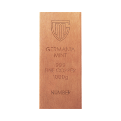 1000 g (1 kg) raw copper bar